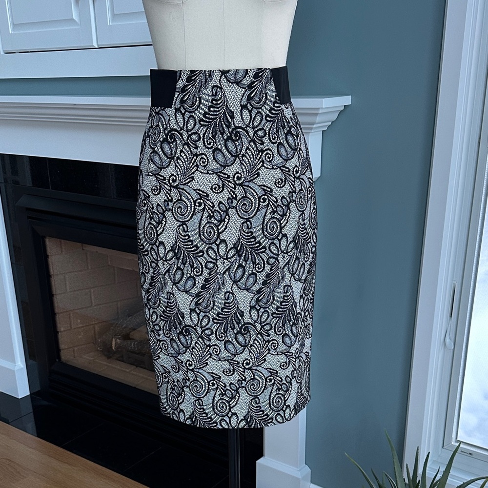 Bill blast New York Jacquard Lace Pencil Skirt. Amazing textured with pockets